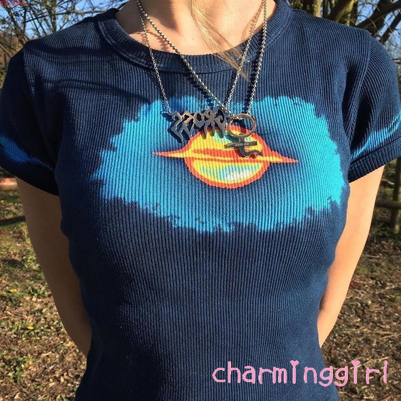 Áo Thun Nữ Ngắn Tay Cổ Tròn Thời Trang