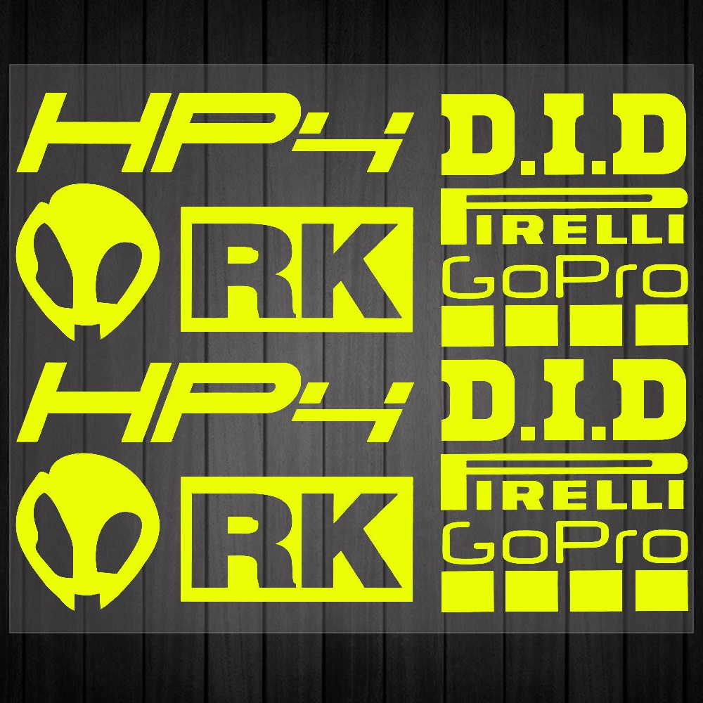 Miếng Dán Trang Trí Kính Chắn Gió Trước Bên Hông Xe Mô Tô BMW HP4 RK DID PIRELLI GoPro Kiểu Retro