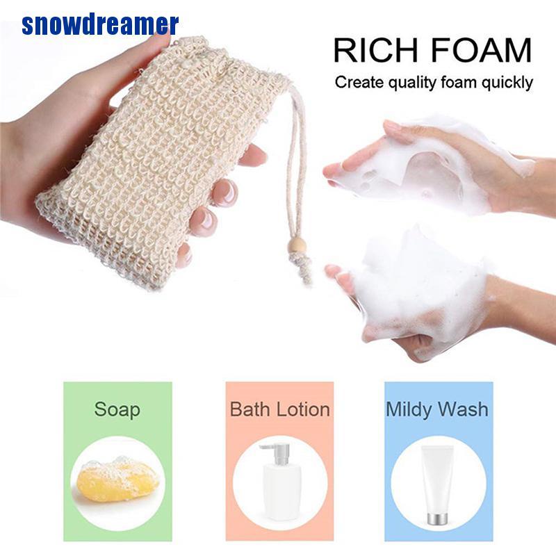 [Hàng mới về] Túi sợi tẩy da chết đựng xà phòng khi tắm tiện lợi tiết kiệm không gian