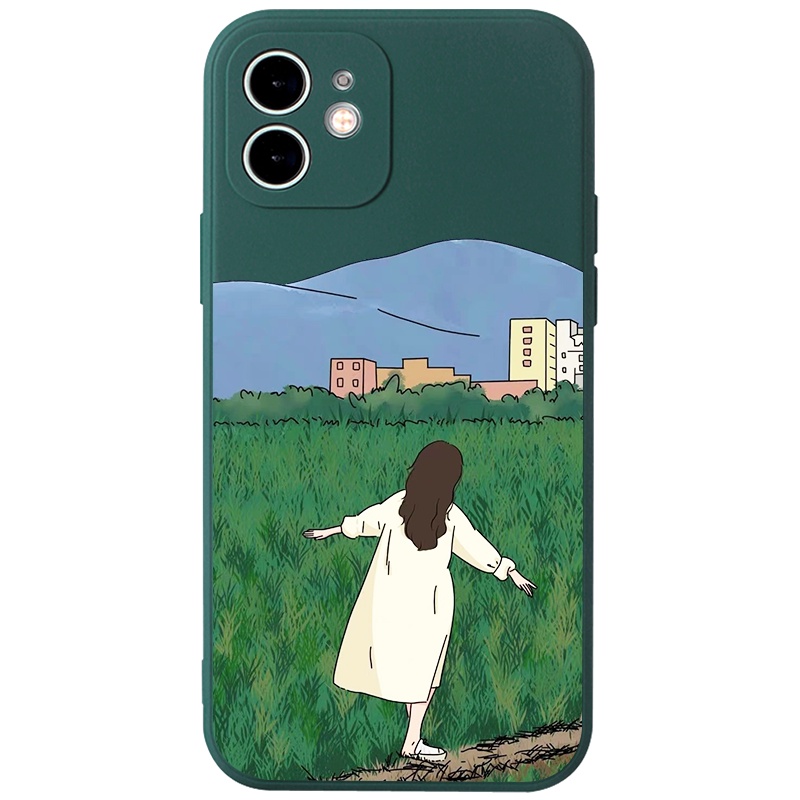 Ốp lưng JURSUE hoạt hình cặp đôi dễ thương đẹp cho iPhone 13 12 11 Pro Max SE 2020 X XR XS 8 7 ip 6S 6 Plus Y1992