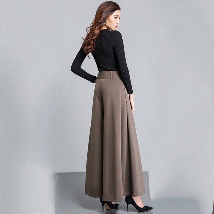 Quần ống rộng culottes nữ đẹp dáng dài lưng thon siêu Hot phong cách Hàn Quốc LN02