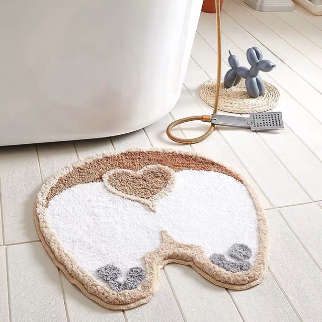 Thảm corgi mông trái tim