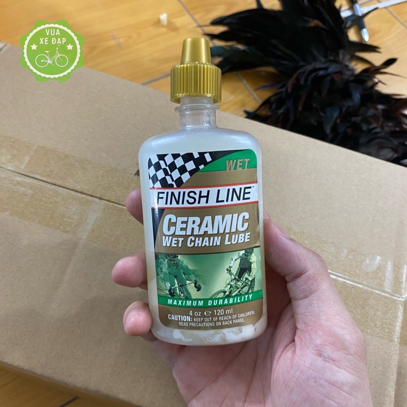 Dầu Bôi Trơn Sên Xe Đạp Finish Line Ceramic Wet Chain Lube dung tích 120ml