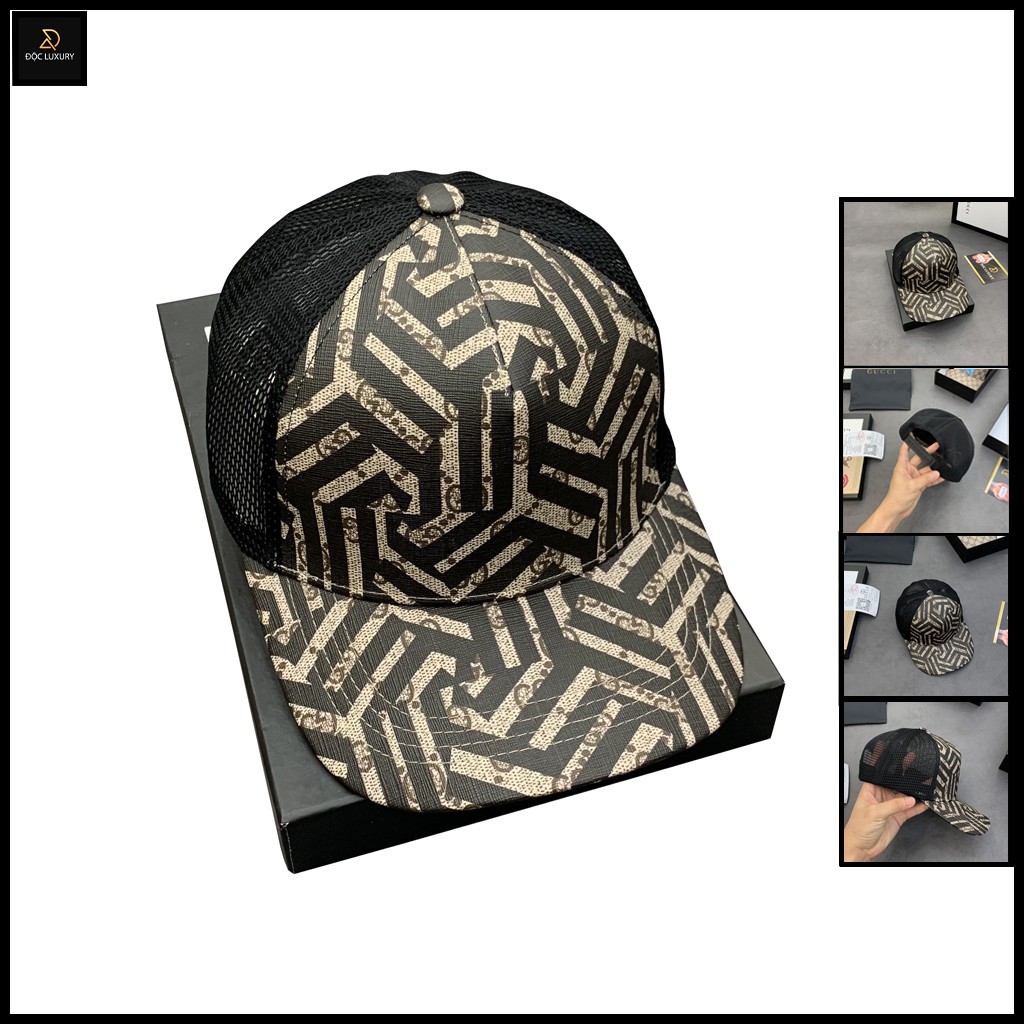 Nón lưỡi trai gucci, mũ gc cao cấp nam nữ hoa văn in chìm đường chỉ sắc nét kiểu dáng phong cách GCDA-01