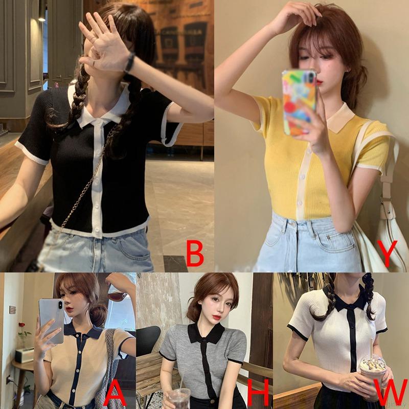 Áo Thun Ngắn Tay Phong Cách Hàn Quốc Dành Cho Nữ