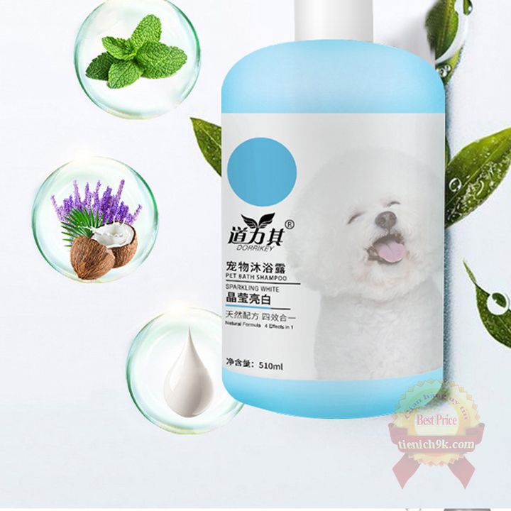 Gel sữa tắm cho chó mèo Daoliqi Shampoo 510ml làm mềm lông, diệt chấy bọ chét, kháng khuẩn và chống ngứa