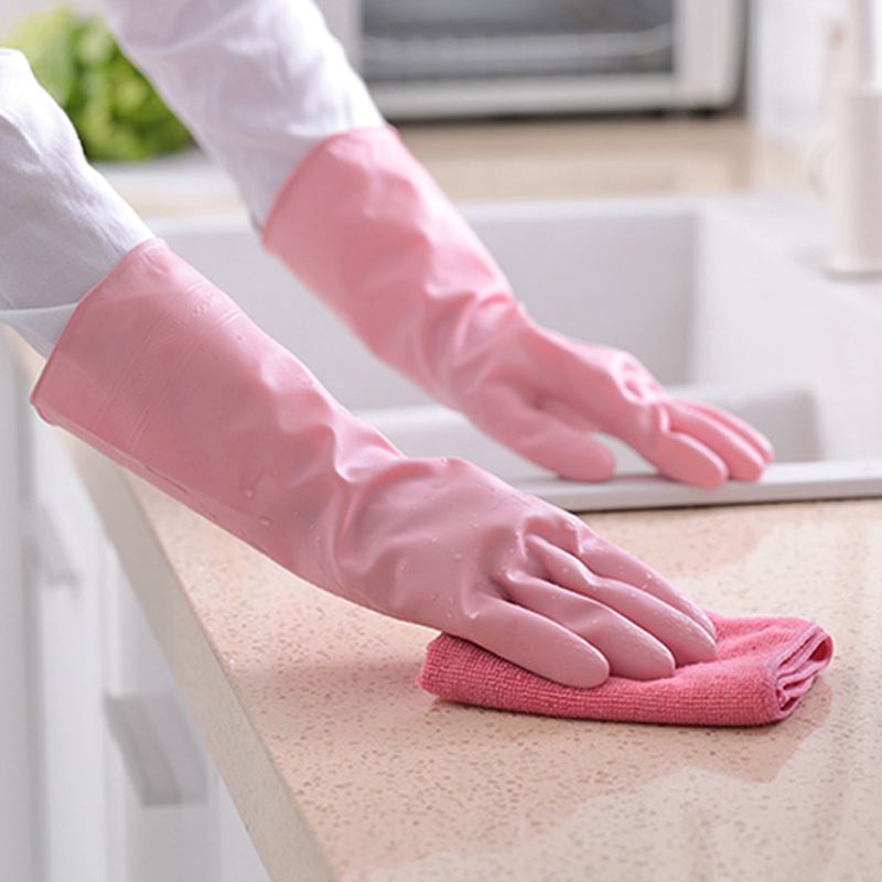 Găng Tay Rửa Chén Bằng Nhựa PVC Chống Thấm Nước Tiện Dụng Cho Nhà Bếp