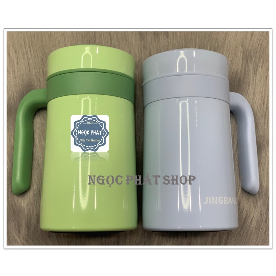 Ca giữ nhiệt Inox 304, dung tích 450ml J001 có tay cầm