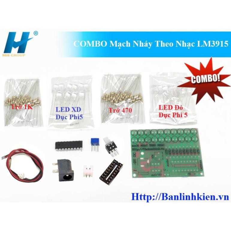 Bộ Mạch Nháy Theo Nhạc LM3915 HS