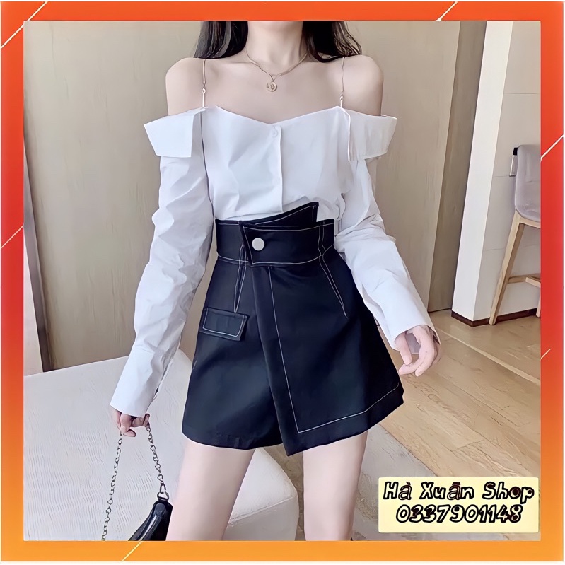 Quần giả váy cạp cao ❤️FREE SHIP 💕 Thiết kế chỉ nổi kiểu dáng năng động  ❤️Quần giả váy hottrend2021 901