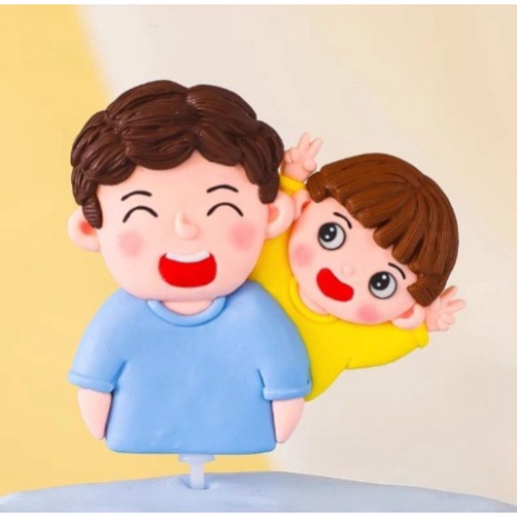 trang trí bánh kem [FREESHIP❤️] Tượng silicon CHỦ ĐỀ CHA &amp;ĐÀN ÔNG chế tác thủ công