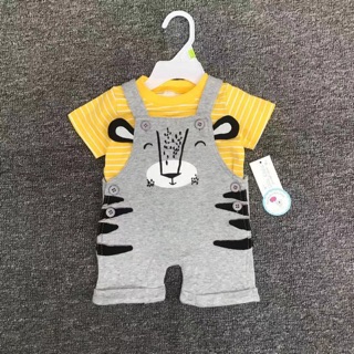 Set áo yếm hổ vàng Cute Koala 0-24M bé trai sơ sinh