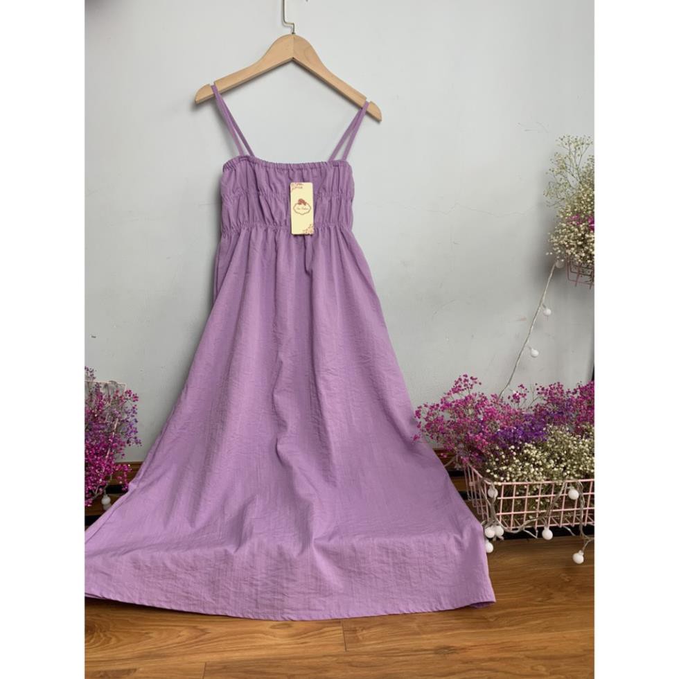 HOT- Váy Maxi 2 dây chun ngực chất đũi xiinh xắn | BigBuy360 - bigbuy360.vn