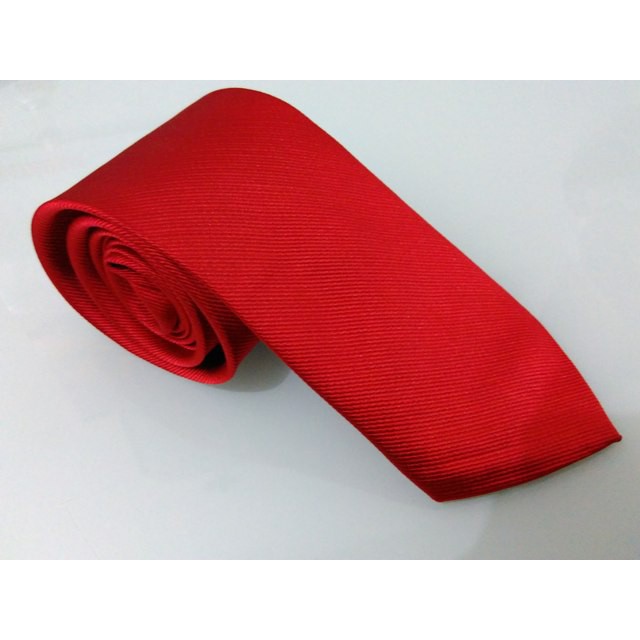 Cà Vạt Vải Satin Một Size Màu Đỏ Trơn Cho Nam