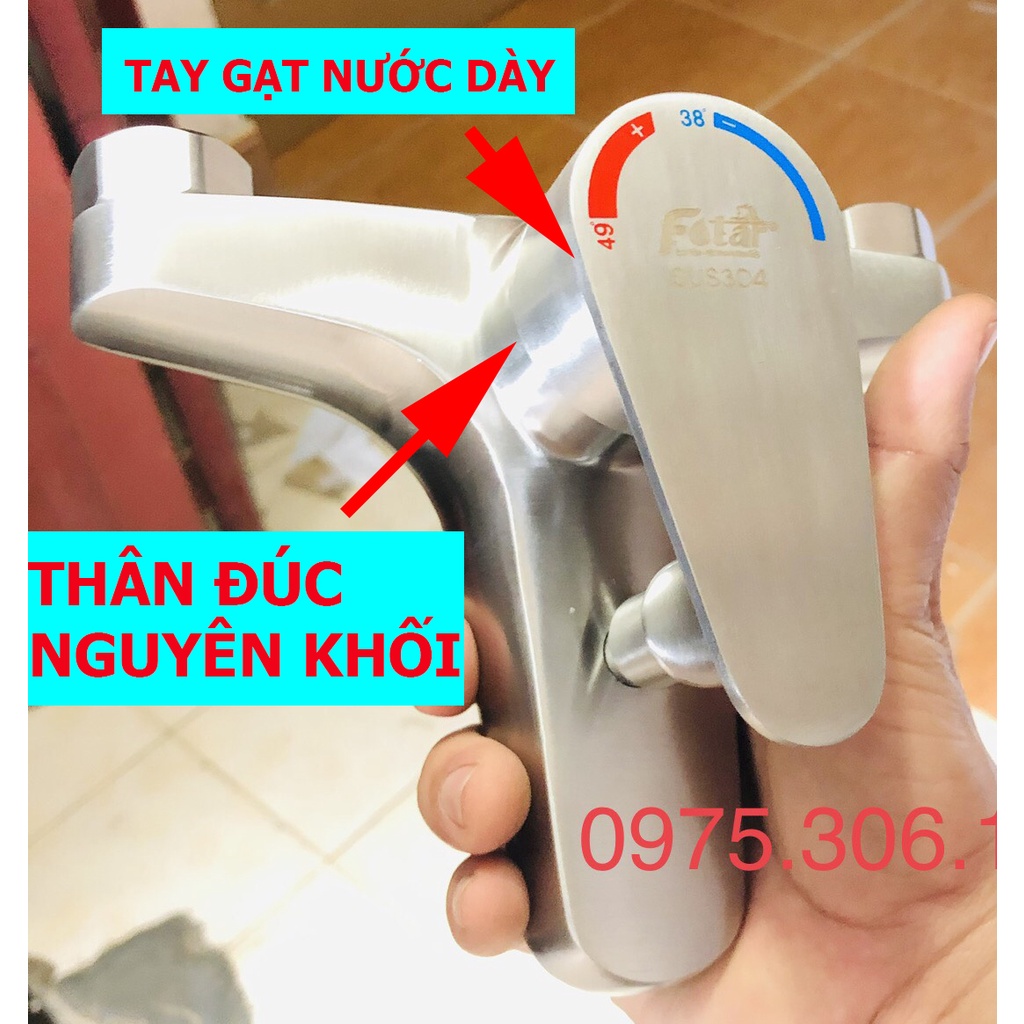 [HÀNG A1 có vòng xanh đỏ] Bộ Củ Sen Tắm NÓNG LẠNH và Tay Sen và Dây 100%  INOX 304 N2002 Fotar, lòi nước tốt hàng đẹp kh