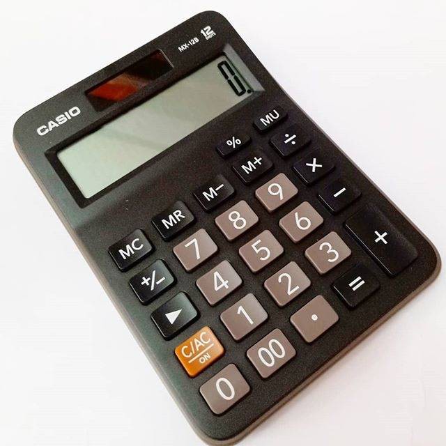 Máy Tính Bỏ Túi Casio Mx 12b 12 Số - 2 Power - Calculator