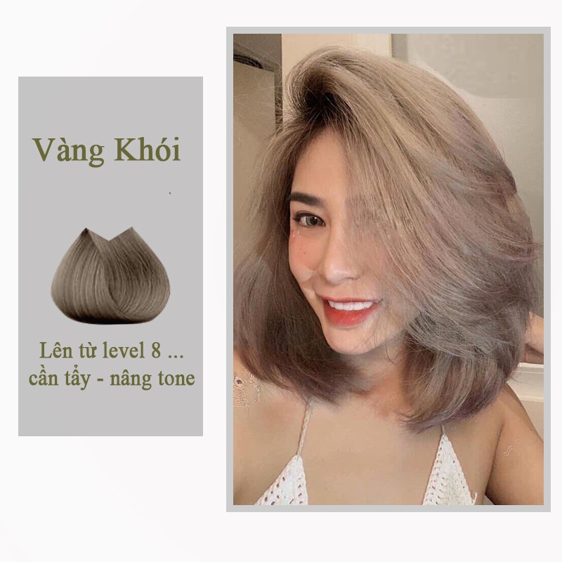 Thuốc nhuộm tóc VÀNG TRO - VÀNG KHÓI không cần thuốc tẩy tóc Chenglovehairs, Chenglovehair