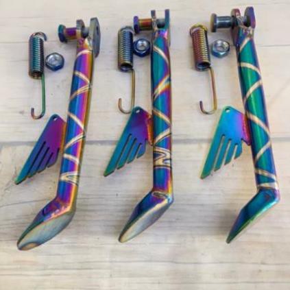 Chân chống độ hình cánh chim - Inox titan 7 màu gắn các dòng xe đều đẹp