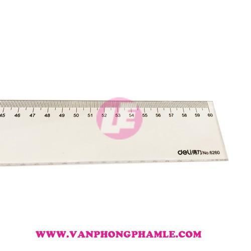 Thước nhựa cứng 60cm deli E6260