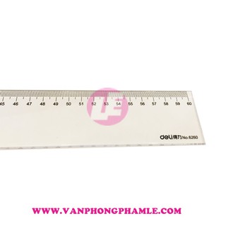 Thước nhựa cứng 60cm deli E6260