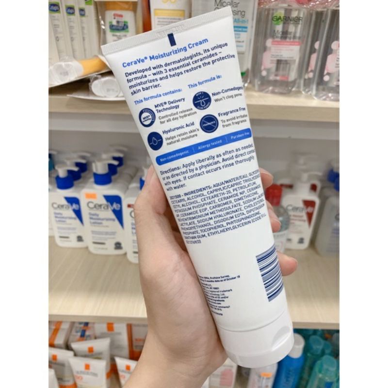 KEM DƯỠNG ẨM CERAVE MOISTURIZING CREAM CHO DA MẶT VÀ TOÀN THÂN 453 GRAM