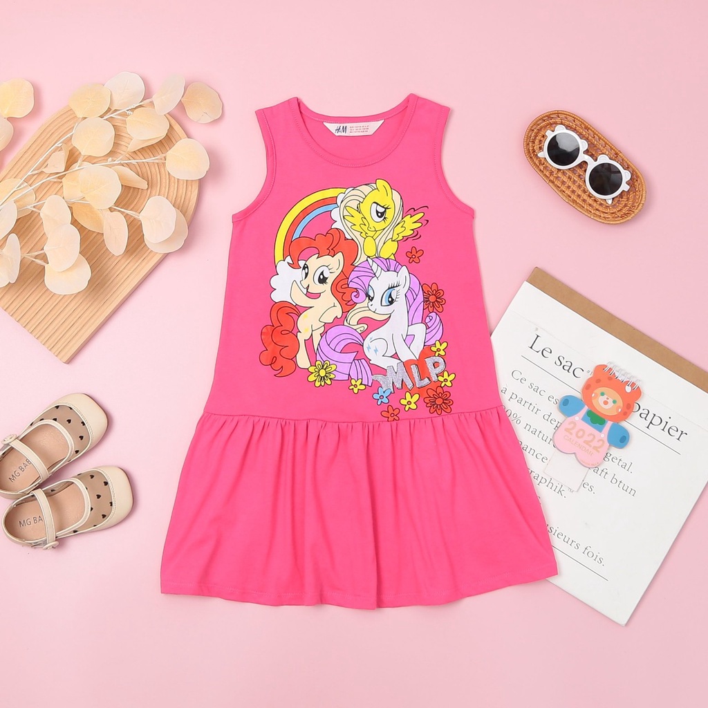 Đầm Bé Gái. Váy Bé Gái Size Đại 14kg-39kg Chất Thun Cotton Co Giãn 4 Chiều Mềm Mịn Mát.1502