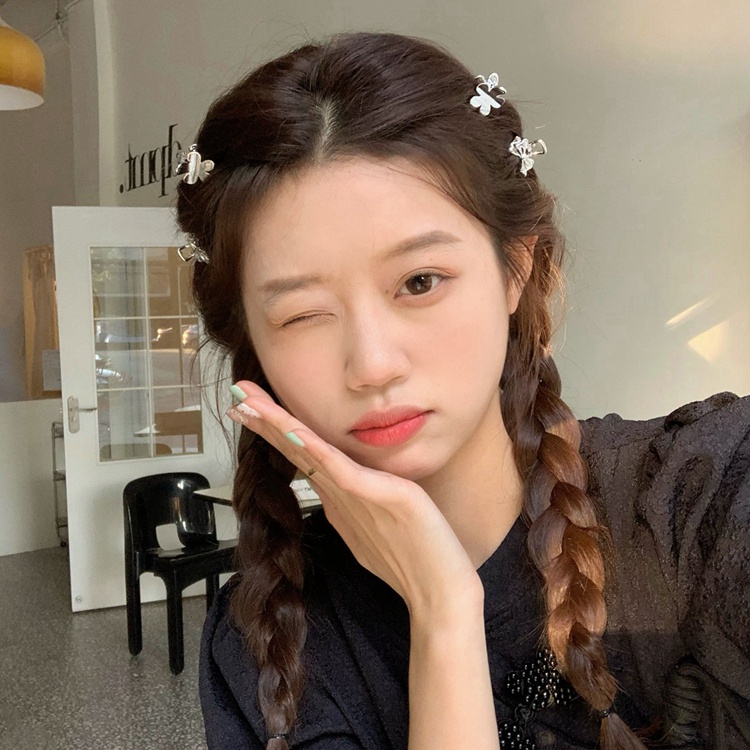 Set 2 Kẹp Tóc Kim Loại Mini Hình Học