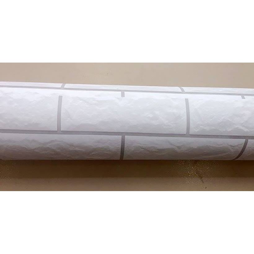 1m Giấy dán tường sẵn keo khổ 45cm  Giả gạch có viền 5272 siêu bền