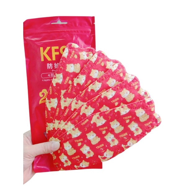 [ Sẵn Mẫu TẾT 2022 ] Khẩu Trang KF94 Hoạ Tiết TẾT Người Lớn  ( 1 Túi 10 Chiếc )
