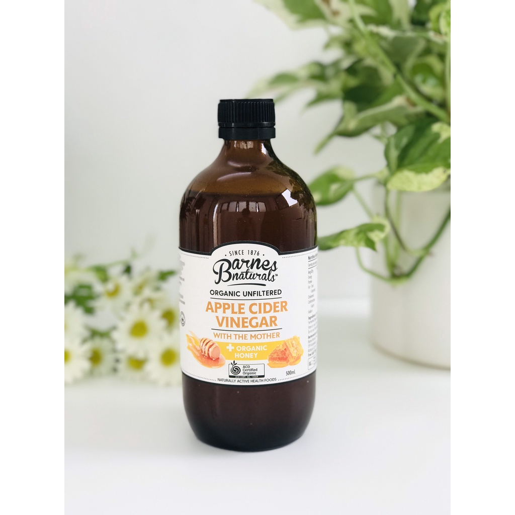 Giấm Táo Hữu Cơ Barnes Naturals (có giấm cái)