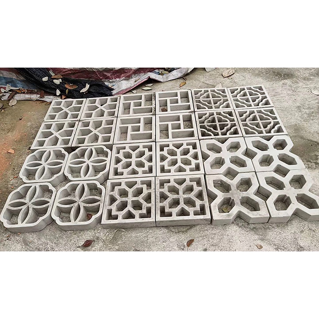 Khuôn Làm Gạch Xi Măng Hình Vuông 3D Chống Trượt 30*30*7cm