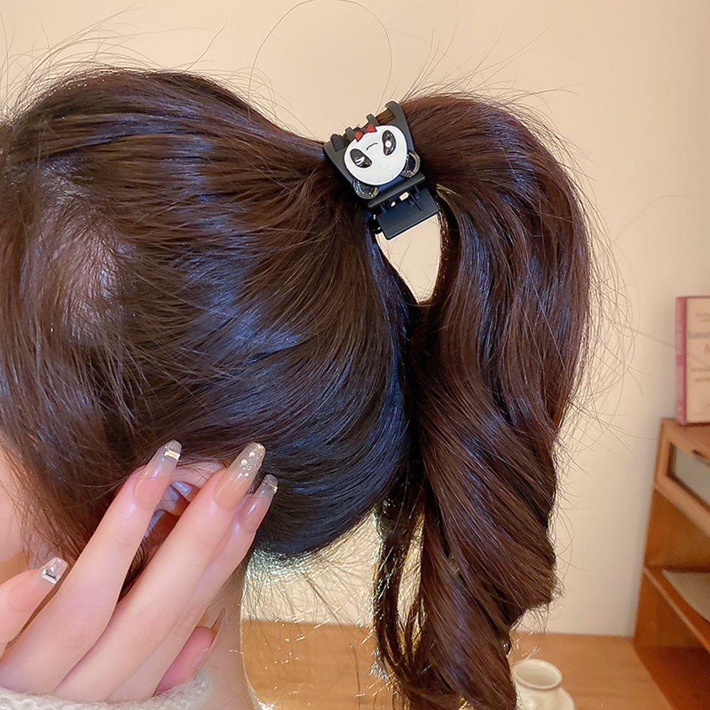 Kẹp Tóc Hình Gấu Trúc / Cún / Ếch 2 Lớp Cho Nữ