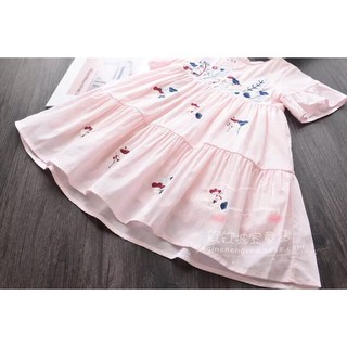 Váy bé gái thêu hoa