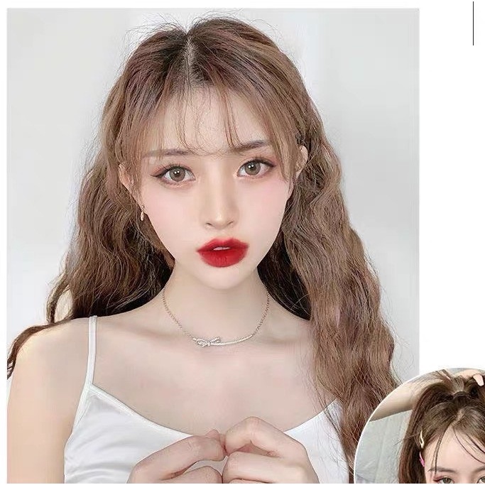 Tóc giả kẹp chữ v xù dài 60cm chất sợi tơ mềm mượt như tóc thật