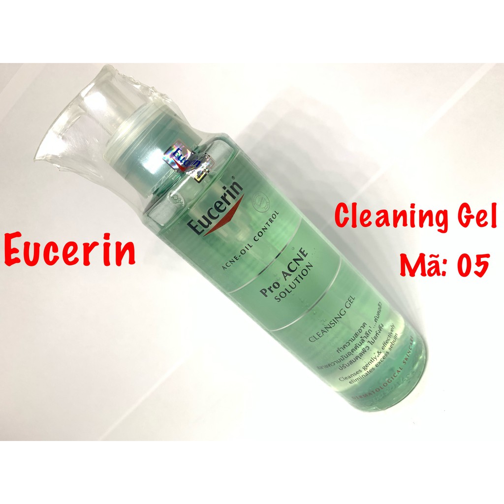Eucerin Pro Acne Solution Cleansing Gel (200 ml): Gel rửa mặt cho da dầu mụn