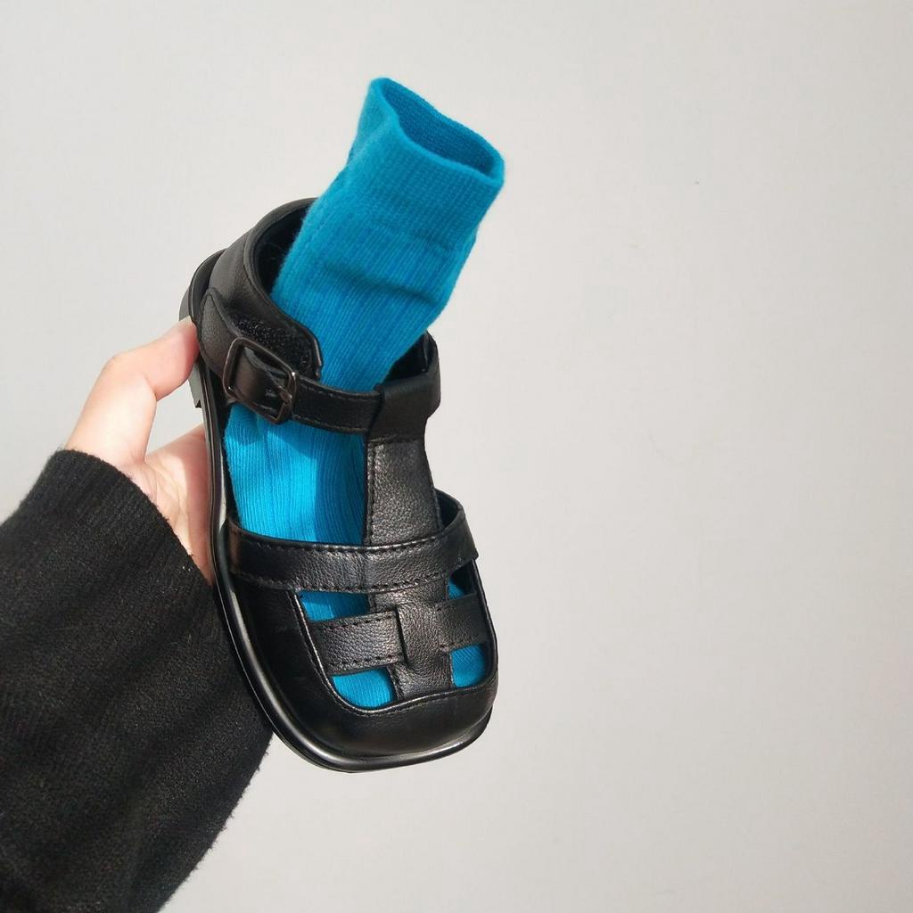 Giày Sandal Da Thật Hở Ngón Chống Trượt Mùa Hè 2021 Phong Cách Công Chúa Cho Bé Gái 5