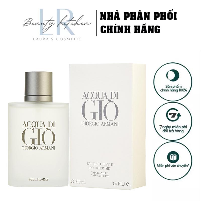 Nước Hoa Nam AQUA DI GIÒ 100ML, Hương Nhẹ Nhàng Tươi Mát Nam Tính Không Thể Thiếu Cho Mọi Chàng Trai