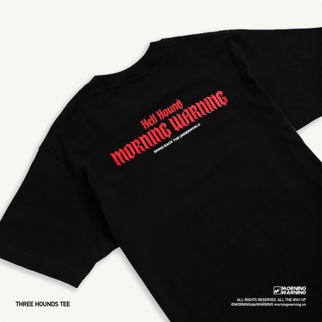 Áo thun Morning Warning Three Hounds - Ba Con Chó - Áo Thun Unisex Form Rộng Tay Lỡ Oversize Cotton 100% Local Brand