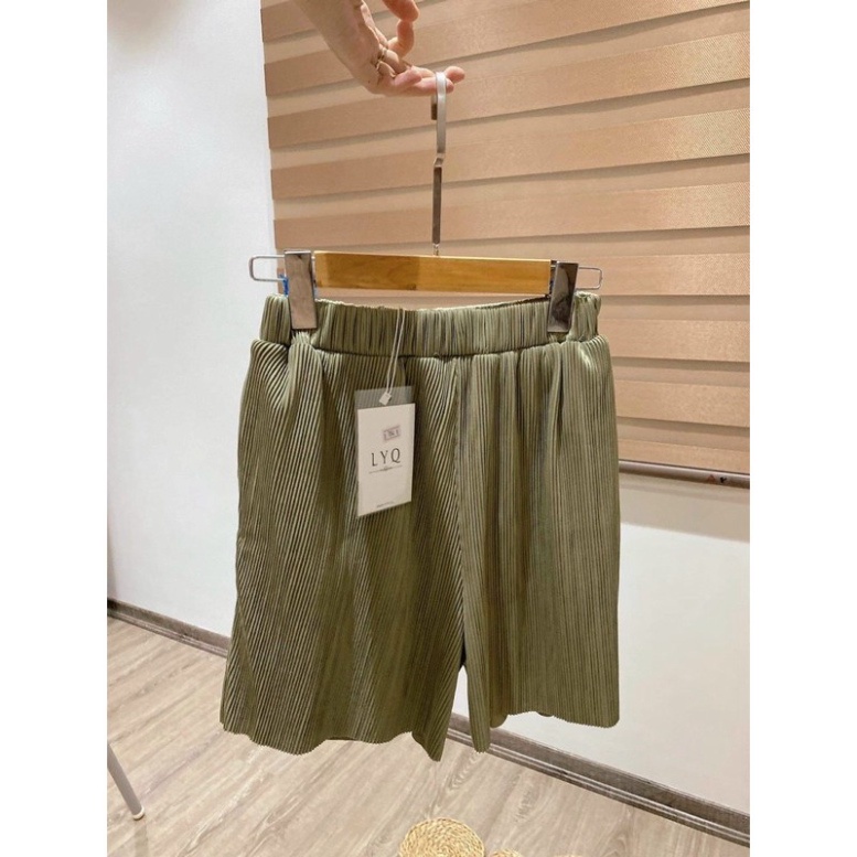 Quần short nữ thun lạnh ly nhỏ siêu hot chất mát, phom đẹp, nội y xanh, quần đùi mát lửng Quần Đùi (Lụa Satin) mềm mát