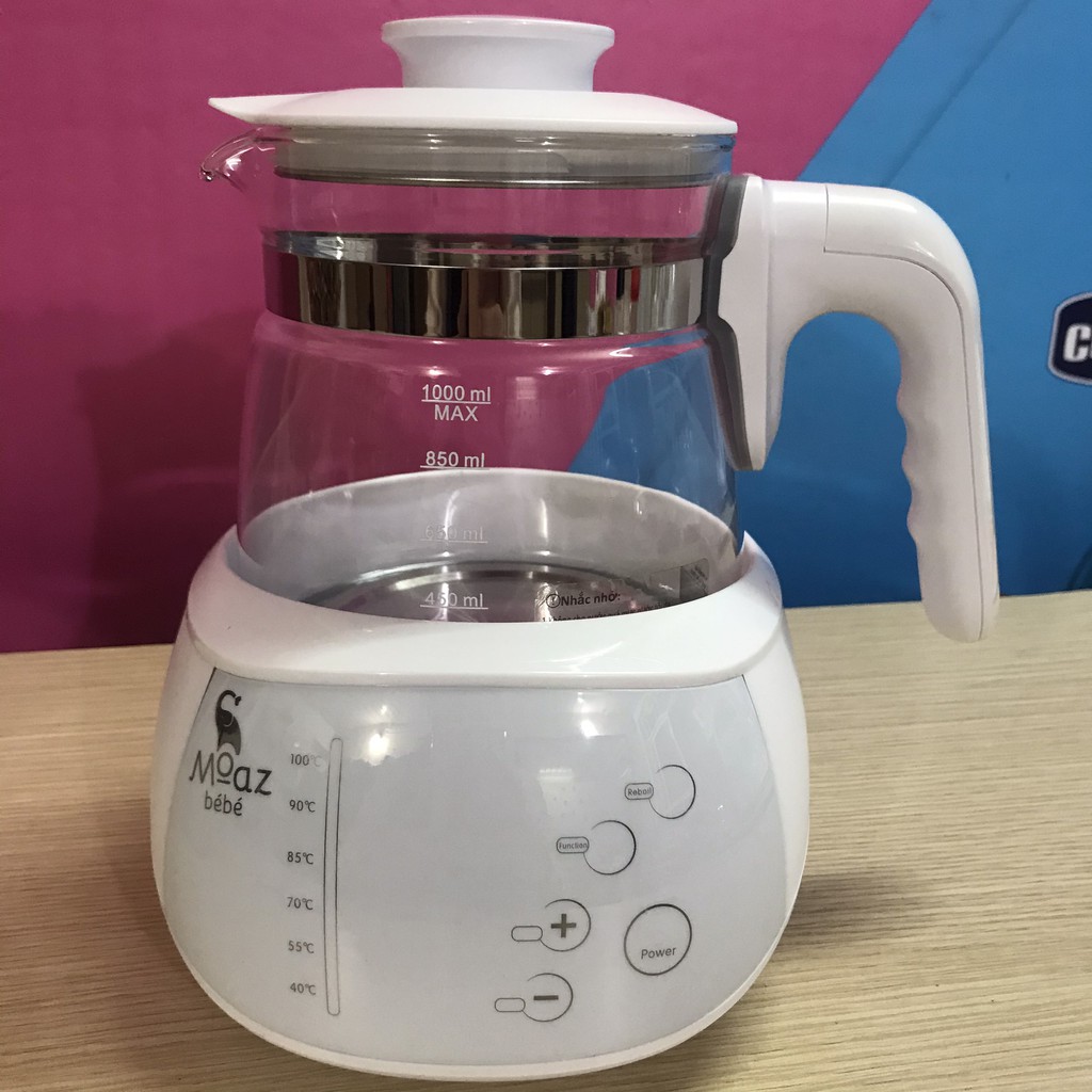 BÌNH ĐUN NƯỚC THÔNG MINH MOAZ BEBE 1000ML CHO BÉ VÀ GIA ĐINH (MB-002) CHÍNH HÃNG