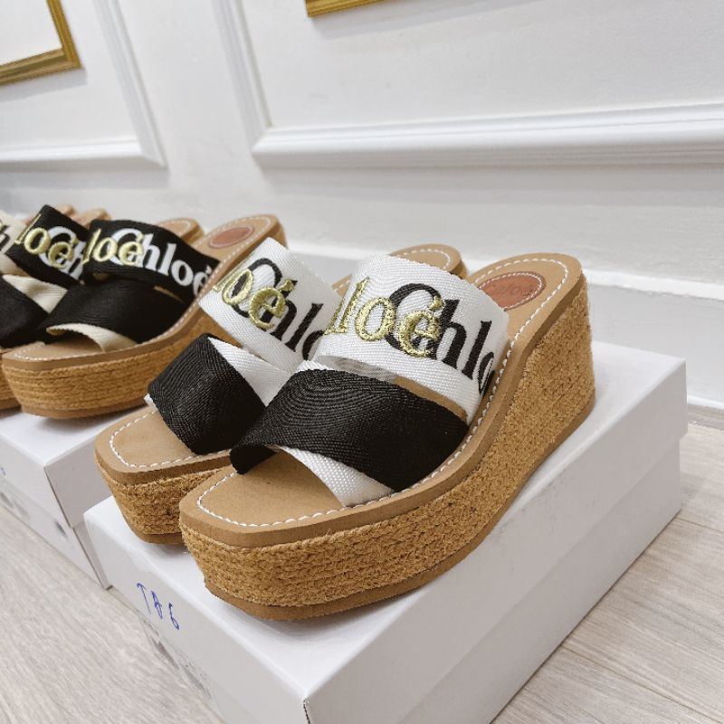 v(ẢNH THẬT) Guốc Xuồng 8p Chic Chloe Nhẹ Tênh Mềm Fullbox Bill Túi Cao Cấp