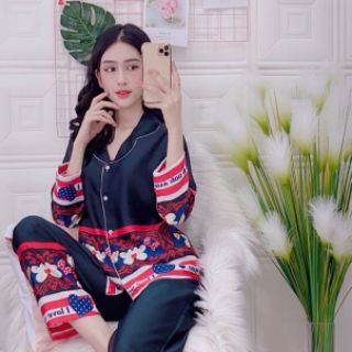 ĐỒ BỘ LỤA SATIN CHÂN MICKEY