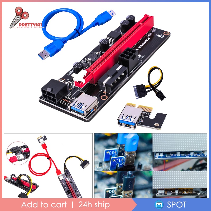 Card Đồ Họa Mở Rộng PCI-E VER 009S 1x Sang 16x USB 3.0 2X 6PIN