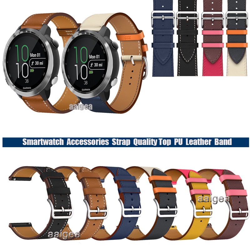Dây Đeo Da Thay Thế Cho Đồng Hồ Thông Minh Garmin Forerunner 645 645M 245 245M / Venu Sq / Vivoactive  3