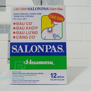 Dán giảm nhức mỏi salonpas - hộp 12 miếng