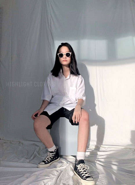 SƠ MI TRẮNG TAY NGẮN BASIC | BigBuy360 - bigbuy360.vn