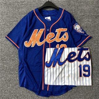 Mlb Áo Bóng Chày Châu Âu Mỹ Bóng Chày Jersey hiphop Nửa Tay Cardigan Lót Bóng Chày Kích Thước Lớn Hip-Hop Retro Thời Gian Jersey Giữa Chiều Dài Đường D
