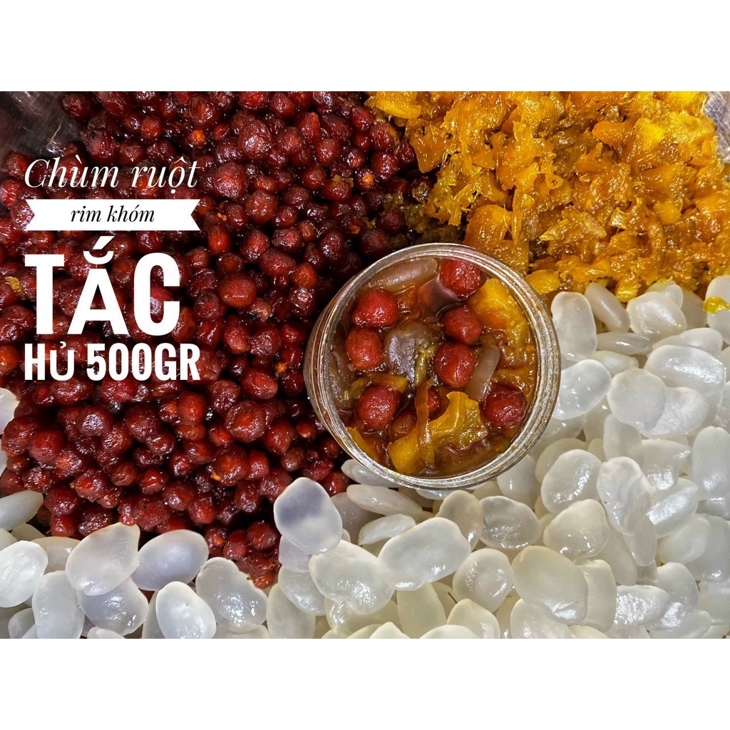 Chùm ruột rim tắc ⚡ HÀNG LOẠI 1 ⚡ Chùm ruột rim khóm tắc hũ 500gr ( đặc kẹo full Topping) giàu vitamin C