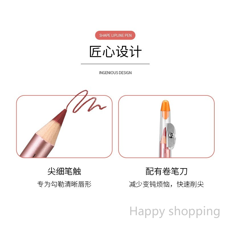 (Hàng Mới Về) Son Môi Kiêm Bút Kẻ Viền Môi Dưỡng Ẩm Chống Thấm Nước Không Phai Màu | BigBuy360 - bigbuy360.vn