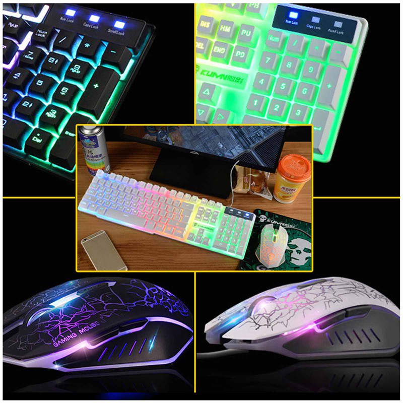 Bàn Phím Cơ Dạ Quang Kuiying T6, Keyboard Lap top  LED 7 màu, Chuyên Game Siêu Mượt, Chống Nước Hàng Hãng